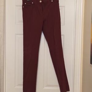 Hannah Burgundy Straight Leg Jeans